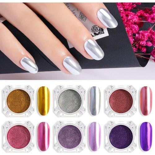 1box holographic Nail glitter magic mirror plating powder ytterbium glitterNail artdecoration Color Nail Acrylic Powder