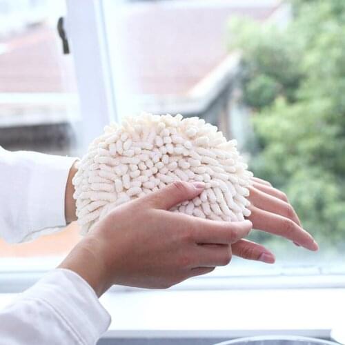 1PC Handball Chenille Wipes Hand Towel Hanging Water Absorbent Hand Rag Absorbent Towel Handkerchief For Bathroom 10100gB