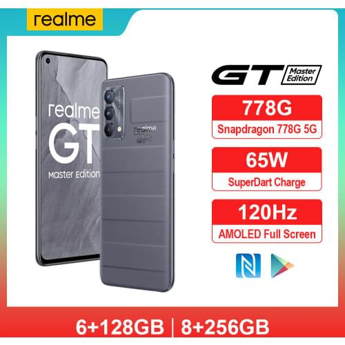 Realme GT Master Edition Snapdragon 778G 5G Smartphone NFC 120Hz AMOLED 65W Super Dart Charge 64MP 128GB/256GB Android Cellphone