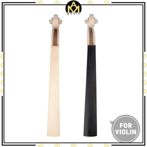 4/4 Violin Neck White Maple+Ebony Fingerboard For DIY Violin Players Replacement Violin Parts Durable