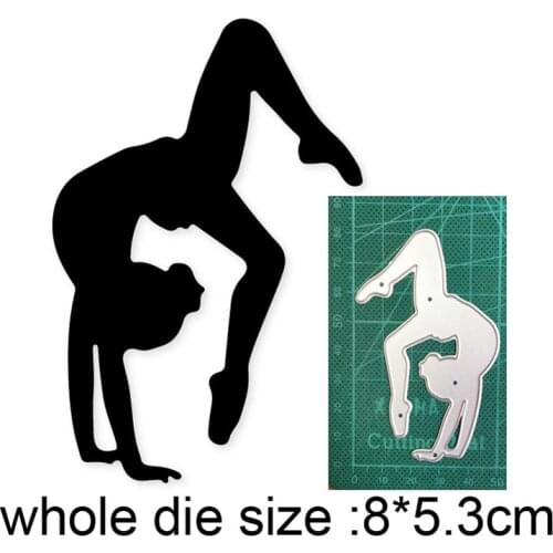 AILIDA Woman Practicing Yoga Metal Cutting Dies Stencils dies for DIY Scrapbooking dies Decoration Embossing die cuts Craft dies