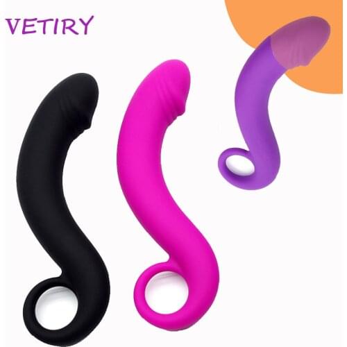 VETIRY Anal Plug Silicone Dildo Butt Plug Puller Anal Bead Sex Toys for Women Anus Masturbation Sex Products