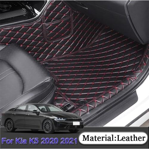 For KIA K5 2020 2021 Car Styling Car Floor Mats Set Leather Cover Mat Styling Foot Protector Pad Sticker Automobiles Accessories