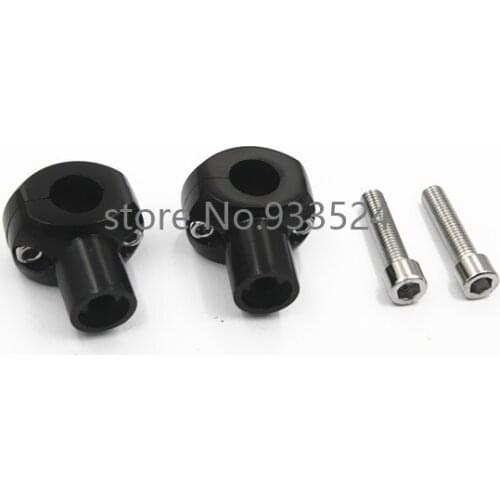 Black 7/8'' 22mm Handlebar Risers For Honda Suzuki Yamaha Kawasaki Cruisers Cruiser Chopper Cafe Racer Old School Bobber ATV