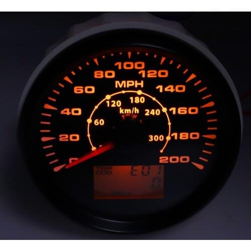 85mm 200MPH Boat GPS Speedometer Digital Gauge for Car Truck Boat Auto 12V 24V Vessel Yacht IP67 Waterproof Digital Speedo Gauge