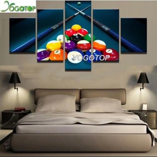 DIY Diamond Painting Snooker Pool Painting Sports Billiards 5D Full Drill mosaic Diamond Embroidery Handcraft Kit 5 Panel ML1042