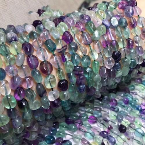 Fluorite Tiger eye crazy agate Quartz Rutilated 8-9mm Gemstone beads smooth irregular for Jewelry Making diy necklace 15inch
