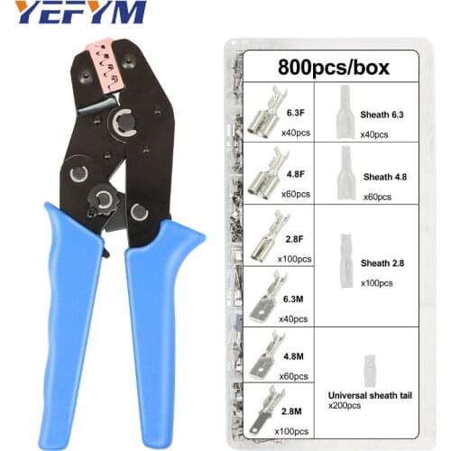 SN-48BS crimping pliers 0.25-1.5mm² 23-16AWG for TAB 2.8 4.8 6.3 SM2.54 car terminals sets wire electrical YEFYM hand tools