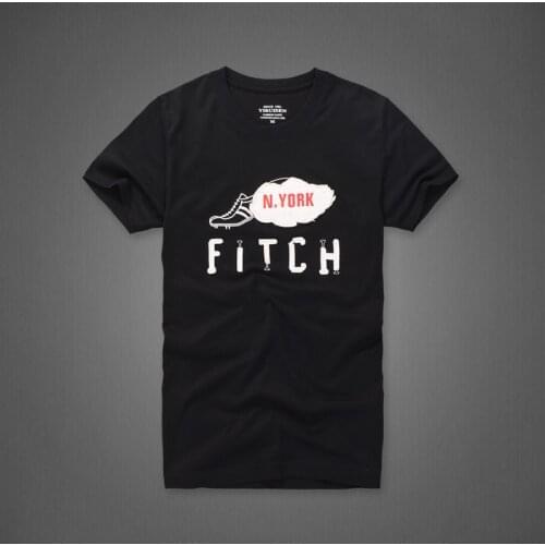 American Coast Menswear 100%Cotton T-shirt withRound Neck and Short Sleeve Famous-Brand Summer-Style male high quality classical