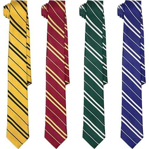 Tie Magic College Badge Costume Necktie Accessories Harris Halloween Cosplay Lovely Costume Tie Prop Twill Casual