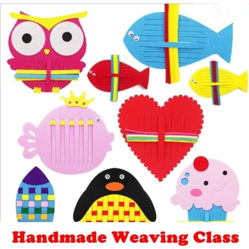 2019 Children Handmade Weaving Educational Toys Non-Woven Cute DIY Montessori Practical Life Toys Colorful Teaching Supplies