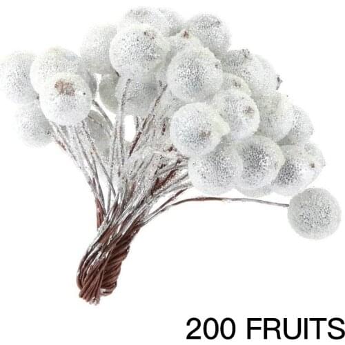 200pcs Artificial Fruit Berries DIY Fruit Garland Wreath Home Party DIY Foam Fake Berries Decorations