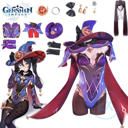 Game Genshin Impact Mona Cosplay Costume Carnival Halloween Costumes Women Party Sexy Dress Uniform Cartoon Outfit