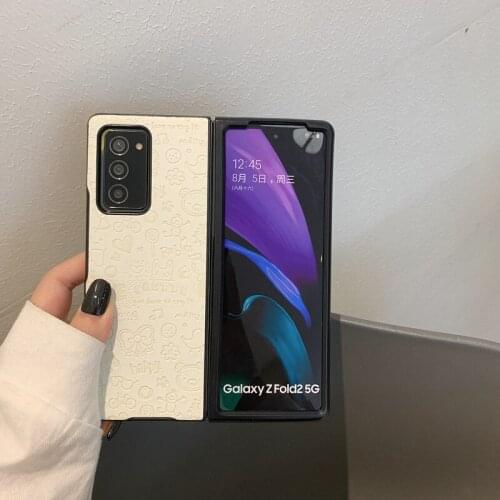 Print Leather Case for Samsung ZFold2 Galaxy Case Hard Shell Phone Case Cool for Galaxy Z Fold2 Case Phone Accessories