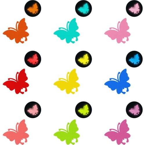 Beautiful Butterfly Reflective Sticker Night Driving Riding for Car Styling Auto Bumper Decor Safety Warning Strip Sign Decals