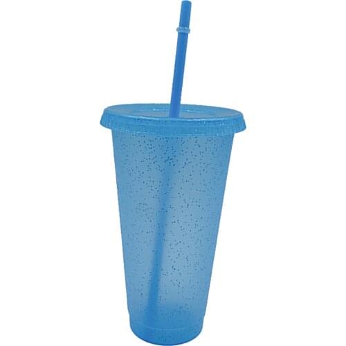 Creative Water Bottle Portable Reusable PP Girl Sequined Glitter Cup Baby Straw Drinking Cup For Outdoor Water Bottle Coffee Mug