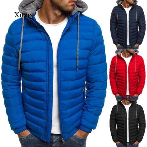 Winter Jacket Men Hooded Coat Causal Zipper Mens Jackets Parka Warm Clothes Men Streetwear Clothing for Men Winter Coat
