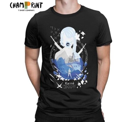 Kaine T-Shirt Mens Nier Replicant Automata Game Funny 100% Cotton Tees Crewneck Short Sleeve T Shirt Gift Idea Clothing