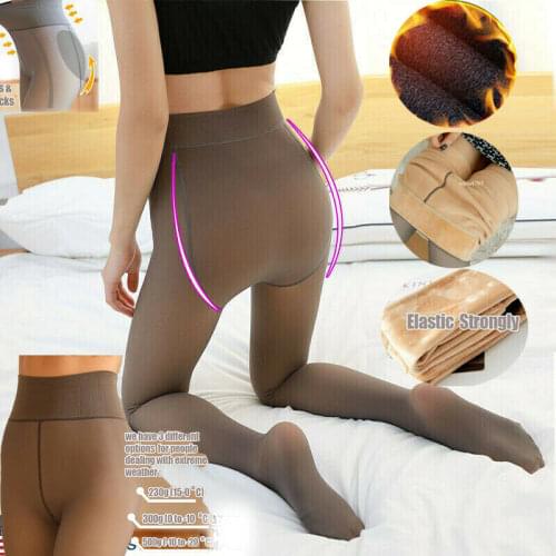 New 2020 Women Girls Flawless Leggings Fake Translucent Warm Fleece Pantyhose