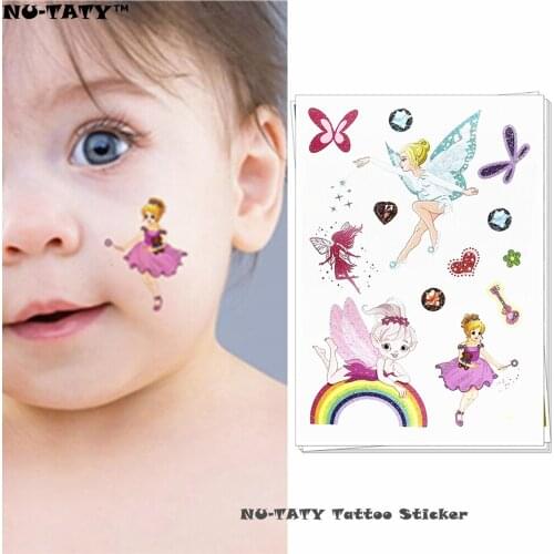 Nu-TATY Flash Magic fairy Child Temporary Tattoo Body Art Flash Tattoo Stickers 15*10cm Waterproof Henna Styling Wall Sticker