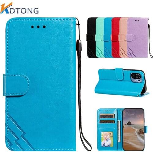 Solid Color Embossed Leather Case For XiaoMi Mi 11 Ultra 10 10T 9 9T CC9 E Poco X3 M3 F3 F2 Nfc Pro A3 A2 Note 10 Lite Cases