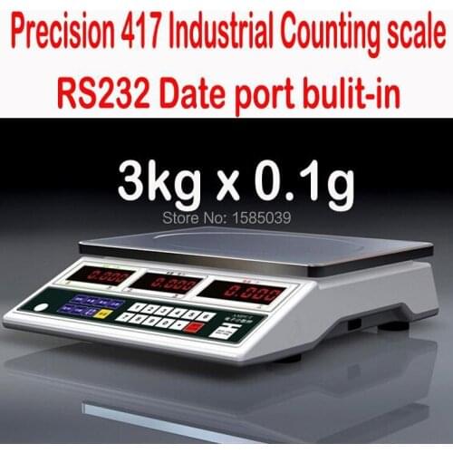 Precision bench scale 3KG x 0.1g APTC417 RS232 port weighing counting industrial balance Jewelry food weighing kitchen scale