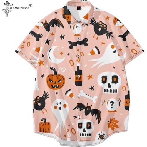 Japanese Fashion man Kimonos Halloween Japanese Kimono Traditional Loose Pink Pumpkin Print Harajuku Cardigan Women Cosplay