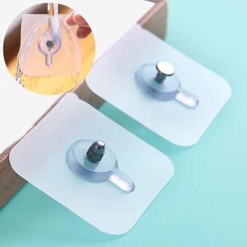 1pc Punch Free Screws Non-Marking Screw Stickers Wall Picture Hook Invisible Traceless Hardwall Drywall Picture Hanging Kit