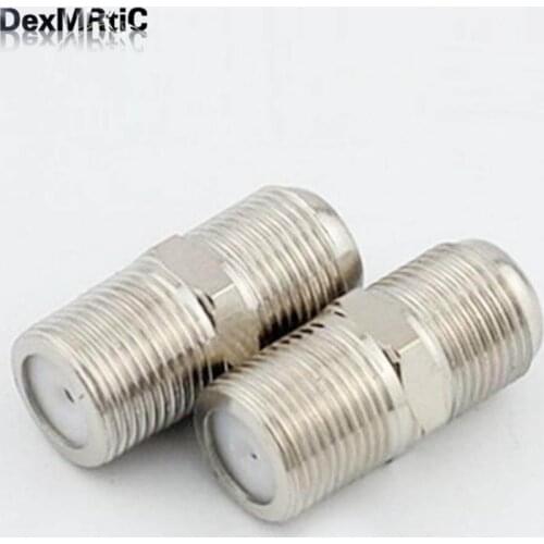 10PCS F female to female RF adapter coupler straight copper for Cable TV