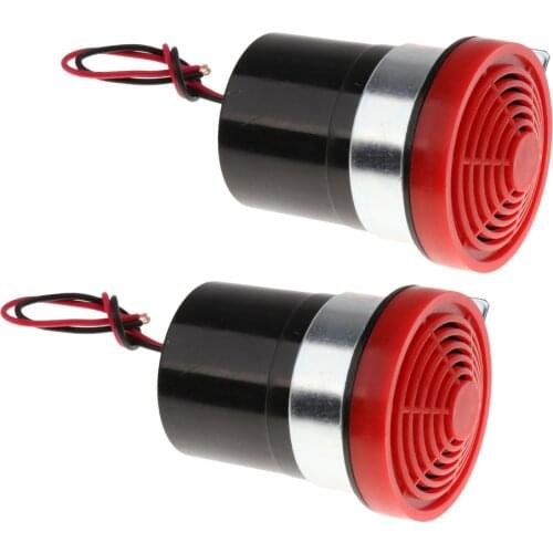 2Pcs 12V Reversing Alarm Backup Horn Reverse Siren Beeper Buzzer Warning Alert Auto Replacement Parts for Car 70 x 80 x 60 mm