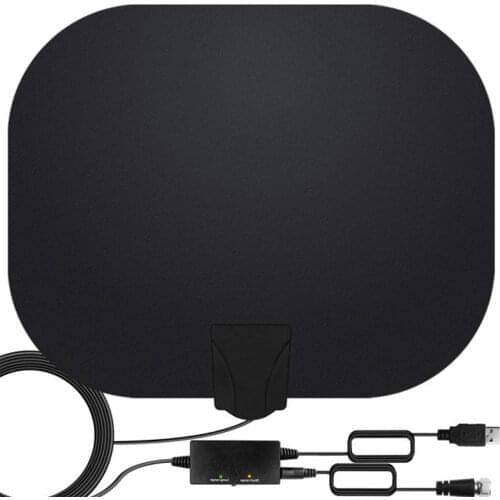 200 Mile Range Digital HD TV Antenna Indoor Digital TV Antenna HDLine Smart High Gain Band Amplifier