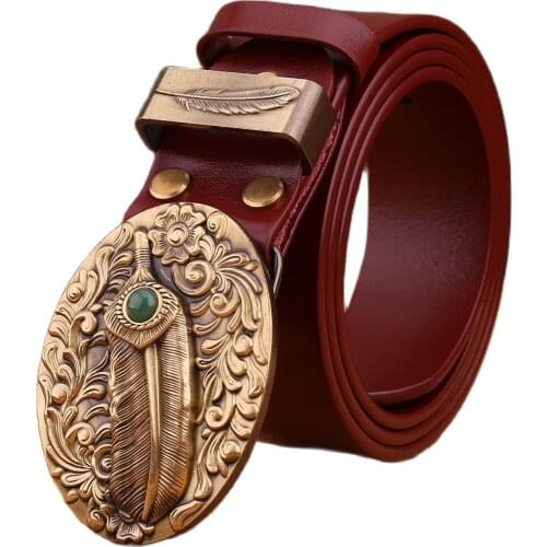 2021 new designer belt men high quality belts for women leaf flower 3.8 cm wide strap girdle full grain 100% genuine leather 110