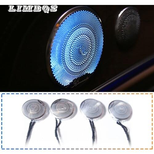 4 pcs Car door speaker cover Ambient Lights for W213 Mercedes benz E class 64 color 2017-2019 left right door panel treble cover