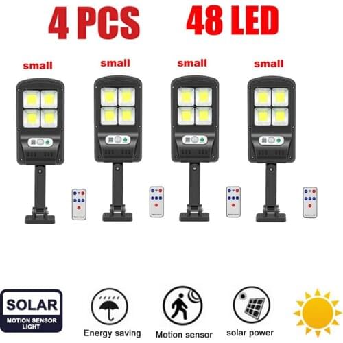 4pcs tabular oblong Solar Light Outdoor 100COB Waterproof Motion Sensor Solar Wall lamp remote control For Garden Path garage se