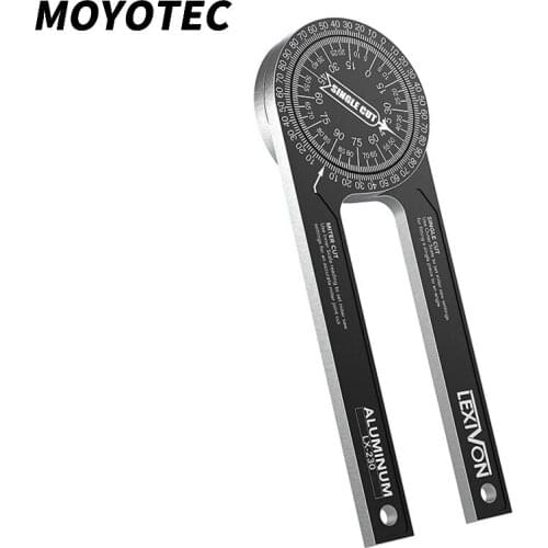 MOYOTEC Aluminum Miter Saw Protractor Woodworking Angle Finder Trim Angle Duplicating Tool Miter Angle Duplicator