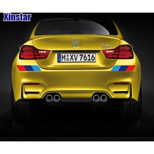M power performance car rear sticker for bmw E28 E30 E36 E39 E46 E53 E60 E61 E64 E70 E71 E85 E87 E90 E83 F10 F20 F21 F30 F35