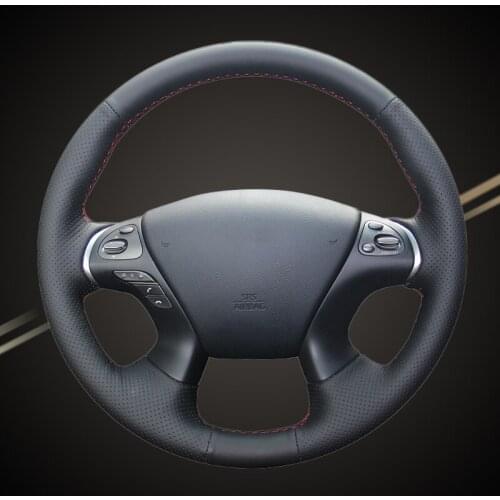 Car Braid On The Steering Wheel Cover for Infiniti JX35 M M25 M35 M37 M56 Q70 QX60 Nissan Murano Pathfinder DIY Auto Car-styling