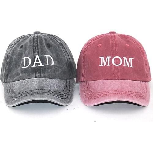100% cotton washed new DAD MOM couple baseball cap embroidery men women fashion dad hats casual sports caps unisex