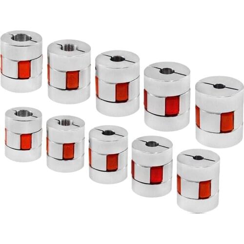 D25L30 Coupler D25 L30 three Jaw Aluminium Plum Flexible Shaft Coupling Motor Connector Flexible Coupler 5/6/6.35/8/10mm