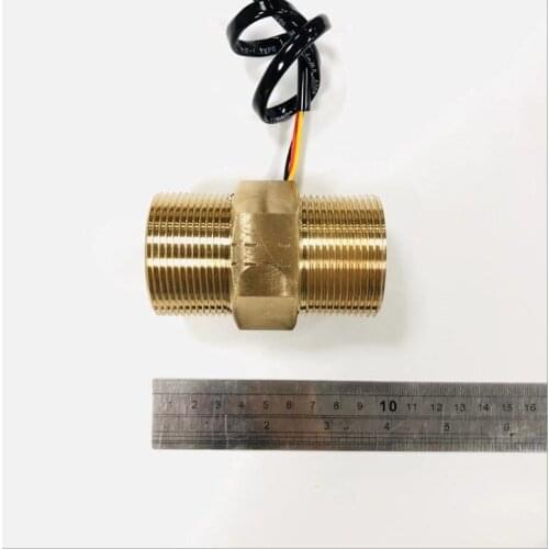 2020 Brass 1.5" DN40 9~150L/Min Water Hall Turbine Flow Sensor Industry Meter 84mm length