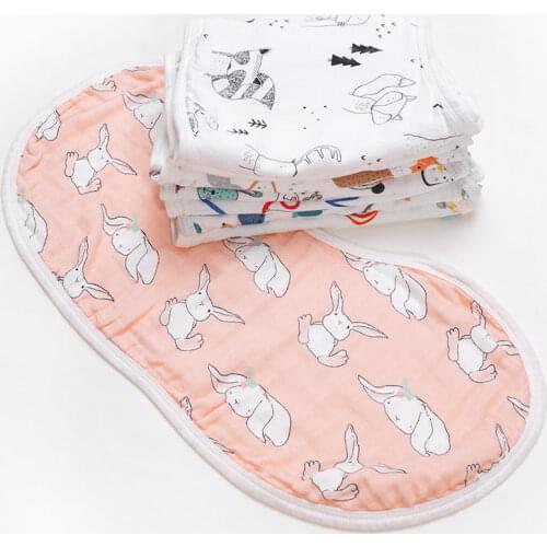 Muslin 6layers Baby Burpy Bib Baby Babador Animal Print Baby Bandana Bibs Bebe Smock Burp Cloths Accessory Infant Baby Stuff