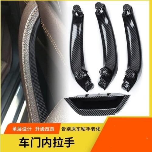 For BMW X3 X4 2010-2017 High-quality ABS carbon fiber pattern inner handle, inner armrest Car Accessories