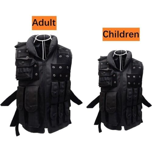 Adult Children Hunting Military Tactical Army Vest Kids Airsoft Gear Combat Armor Uniform Boy Girl Swat Police Outdoor Costume