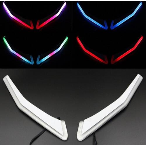 For Yamaha R15v3 Eyeline Headlight Modified Flowing Water Turn Light RGB Remote Control R15 Warning Light