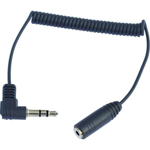 Jack dc3.5mm vs dc2.5mm 3 pole right angle male to female audio stereo conversioncable 20cm for headset mp3 mp4 camera shutter