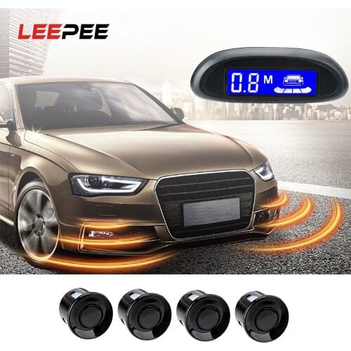 LEEPEE Parktronic Parking Sensor System LCD Cars Parking Sensor Car Reversing Radar Buzzer Detector System Car Automatic 12V DC