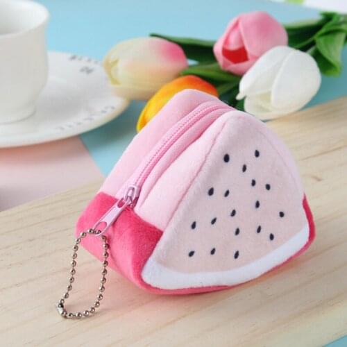 Cartoon Fruit Purse For Women Cute Wallet Pouch Keychain Coin Wallets Lady Handbag Female 2021 Trendy Girls Gifts