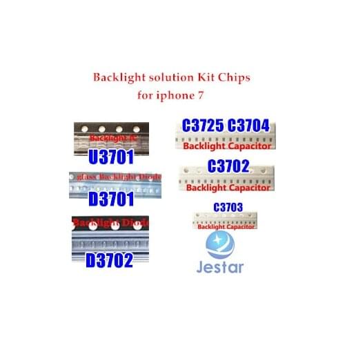 10sets/lot for iPhone 7 Backlight Back light solution Kit driver ICs U3701 (LM3539A1) +D3701+D3702+C3725+C3703+C3702