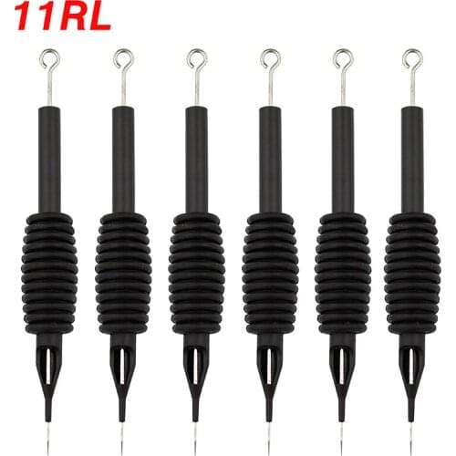 OPHIR 6PCS/Lot Sterile Disposable11RL Tattoo Nozzle Needle Tips and Tube 3/4 Grip _TA110(11RL)-6x