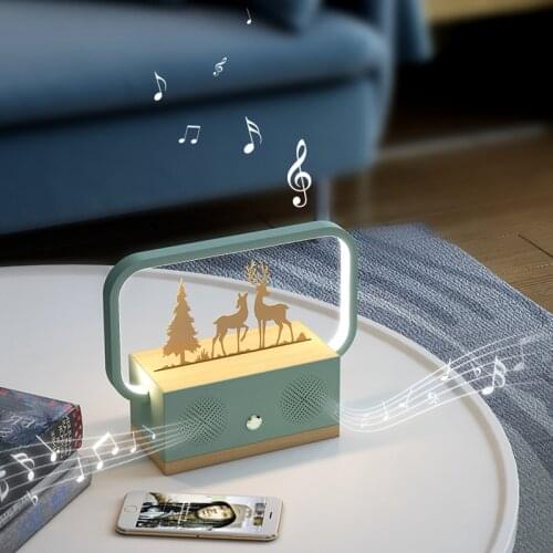Bluetooth music sound desk lamp bedroom bedside lamp living room Nordic smart touch dimming creative gift